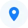 Location icon blue pin on white background