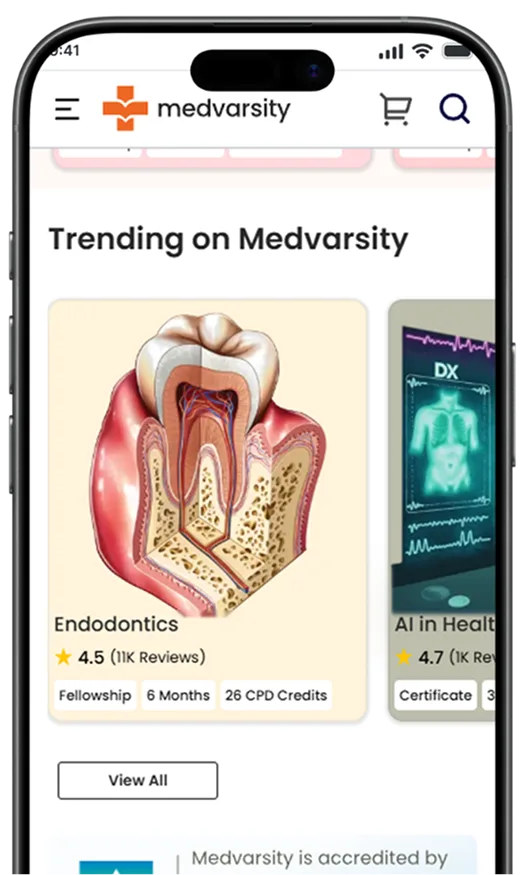 Medvarsity mobile UI preview